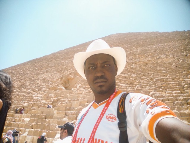 Fisayo Dairo at Giza Pyramids