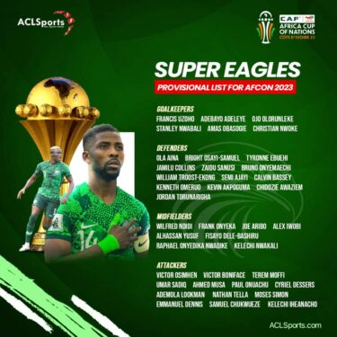 Nigeria's Provisional List for AFCON